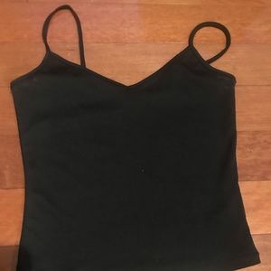Black v neck tank top